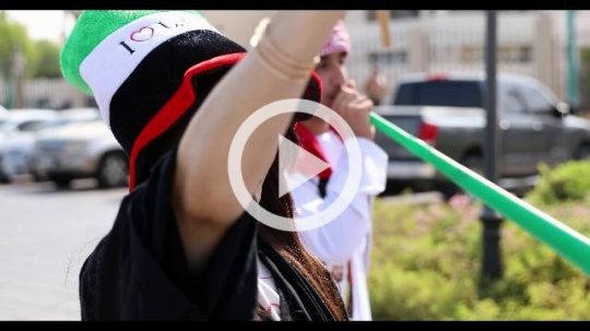 Arab woman celebrating the UAE National Day|