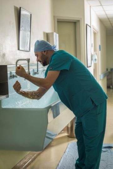 A Surgeon getting ready for Operation 