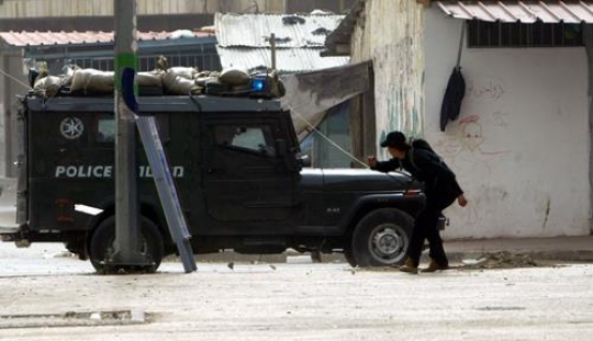 israeli police vehicle with pa