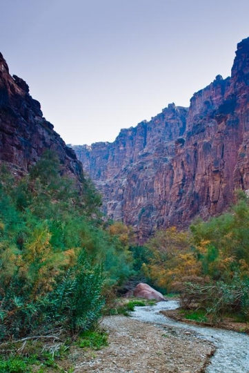 landscape of flowing water in