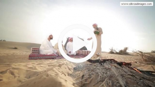 Man presenting falcon habits