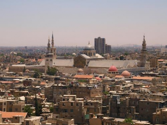 view of a mosque in damascus