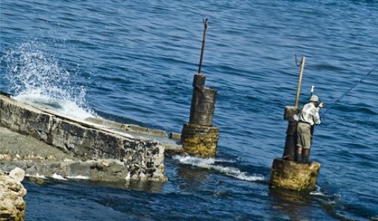 fisher man at coast of lebanon