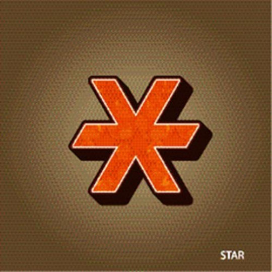 Orange Asterisk on Brown Background