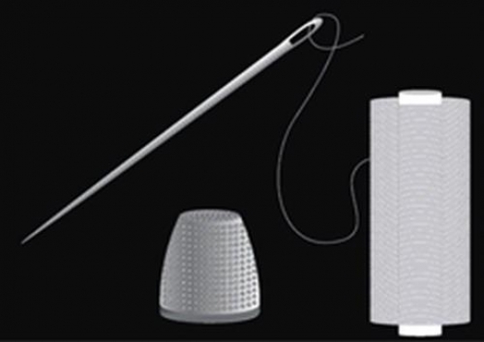 thread,thimble and needle 