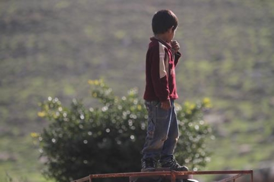 Happy little boy is playing with him brothers.