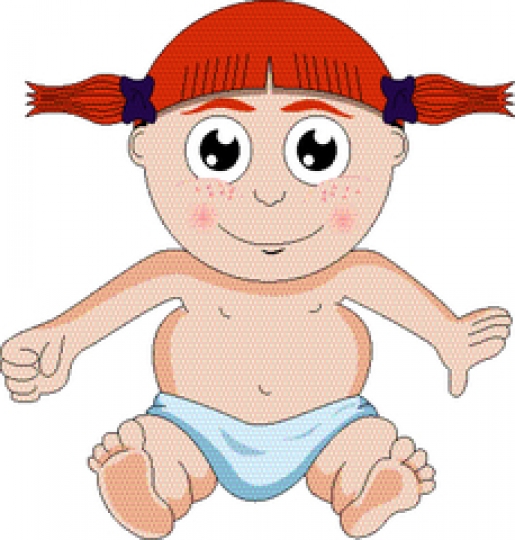 baby girl in diaper
