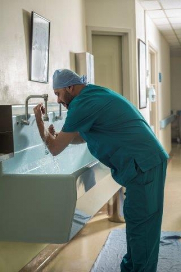 A Surgeon getting ready for Operation 
