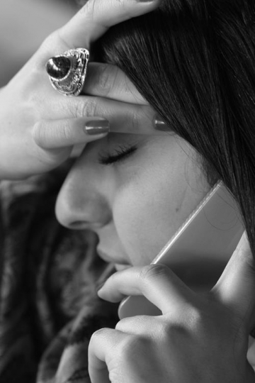 Woman talking on the phone