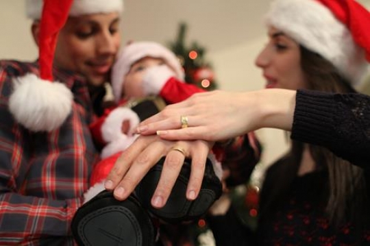 family at Christmas