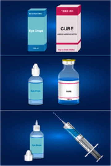 medical ampoules,syringe and eye drops bottle