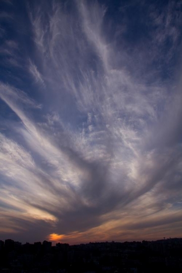 Sky background on sunset. Nature composition.