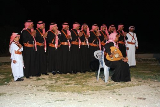 popular squad singing in a ceremony