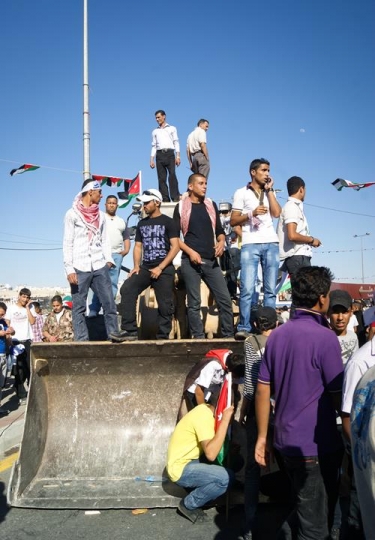 protesters gathering