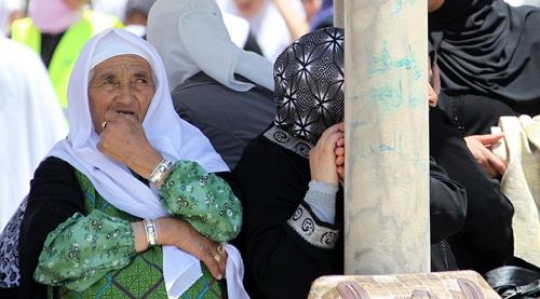 An old woman thinking