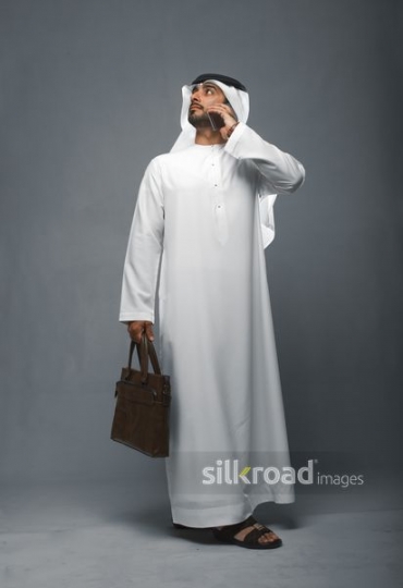 Businessman speaking over the phone