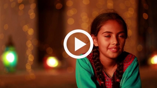 Girl enjoying the festive atmosphere