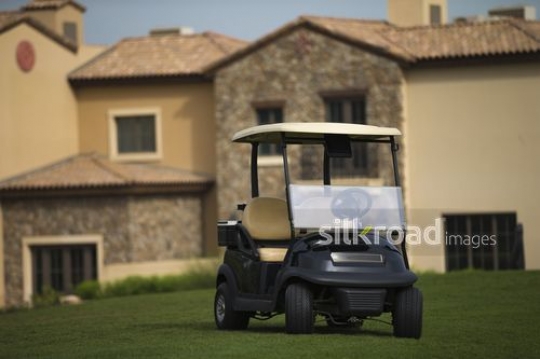 Golf Cart Parked|-