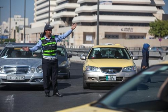 police directing traffic