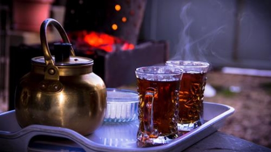 Tea Pot and Glasses