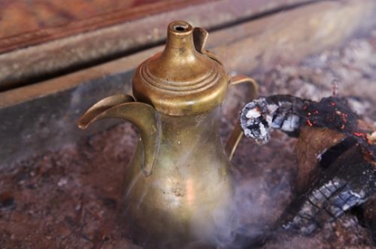 closeup of bedouin coffee pot
