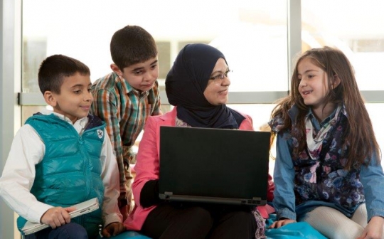 Middle Eastern Kids with Teacher