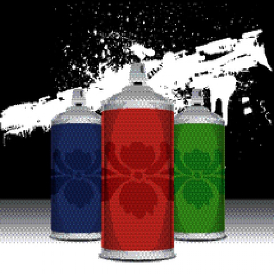 canned color with splattes