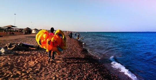 sand beach in aqaba,Jordan