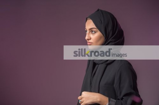Arab woman standing |