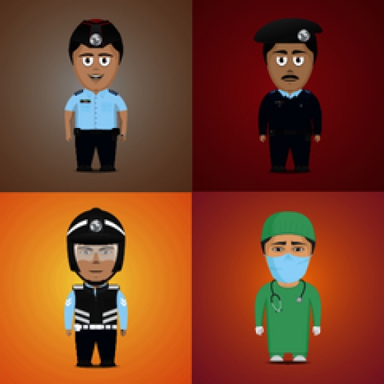 police & doctor