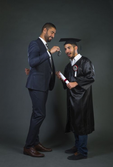 Arab Dad gifting his son a car
