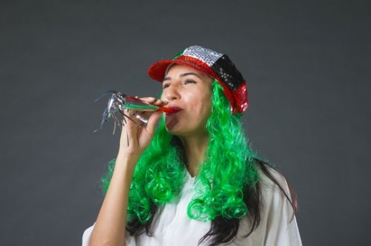 Middle Eastern girl celebrating the UAE National Day