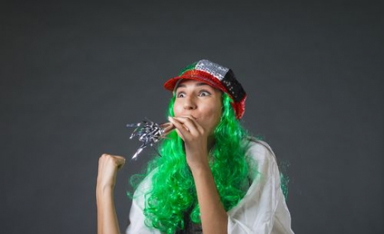 Girl celebrating the UAE National Day