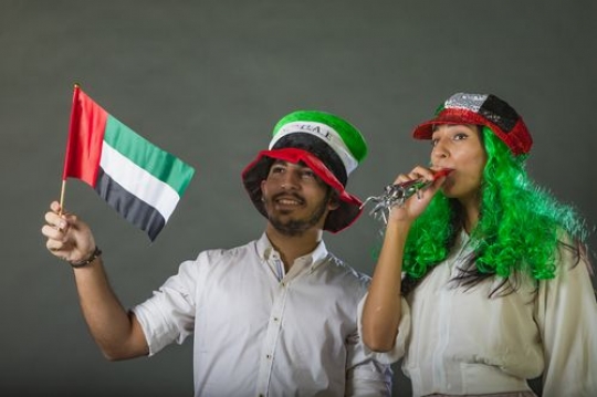 Arab friends celebrating the UAE National Day