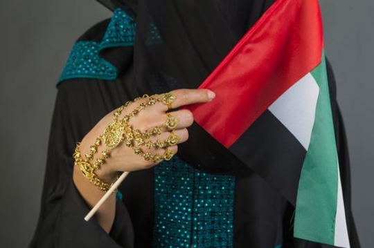 Close up of a woman wearing her traditional jewellery