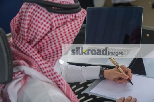 Man working at his desk