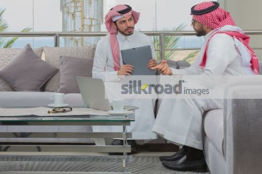 Middle Eastern Businessman having a meeting at the office